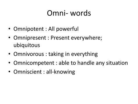 omni meaninh